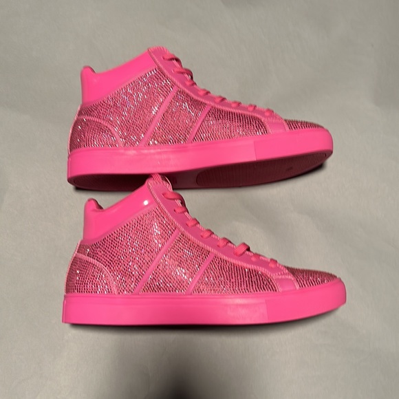 Aldo Pink Crystal Sneakers Size 11 - Picture 3 of 5